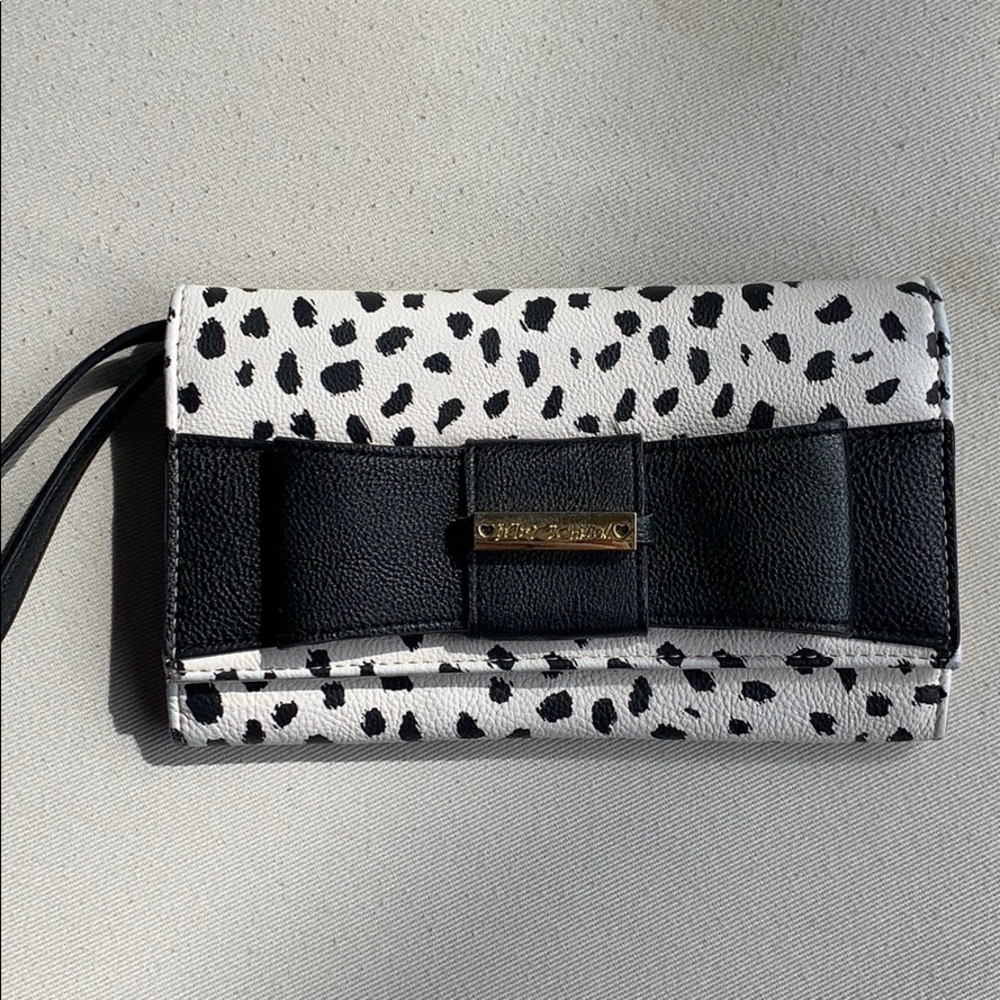 Polka dotted Betsey Johnson wristlet